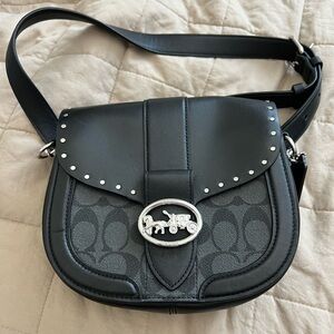 Coach Black Crossbody Bag with Silver Hardware